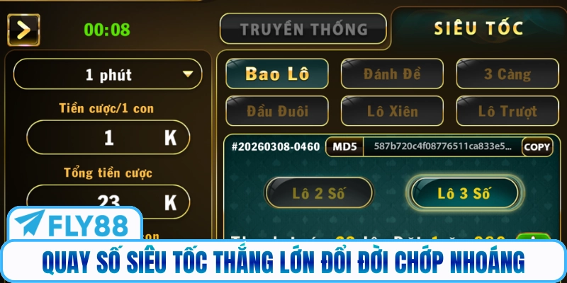 Quay số siêu tốc thắng lớn đổi đời chớp nhoáng